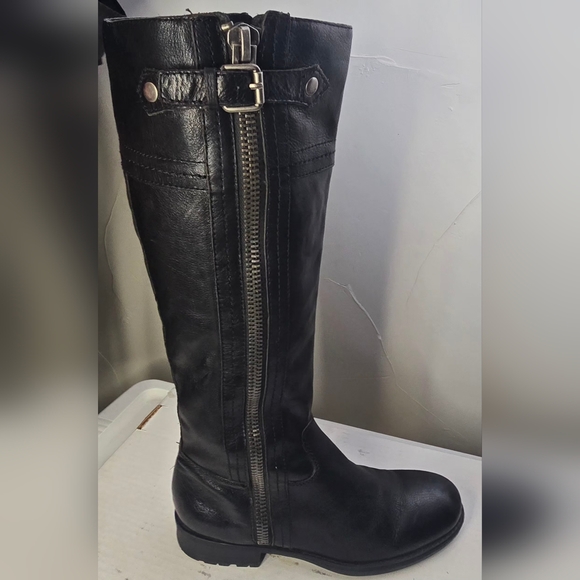 Franco Sarto Black Leather Boots 8 - Picture 3 of 11